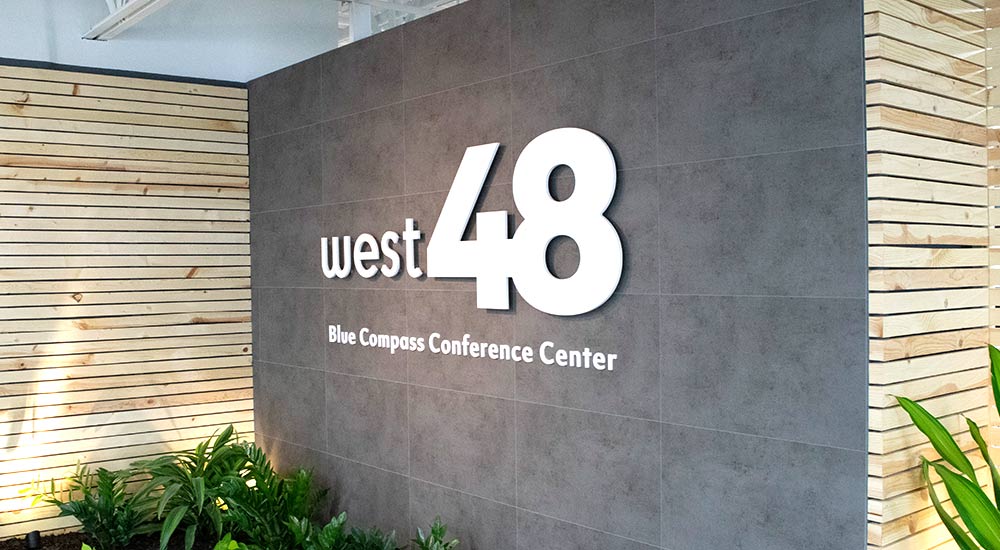 West48 Conference Center Entryway Signage.